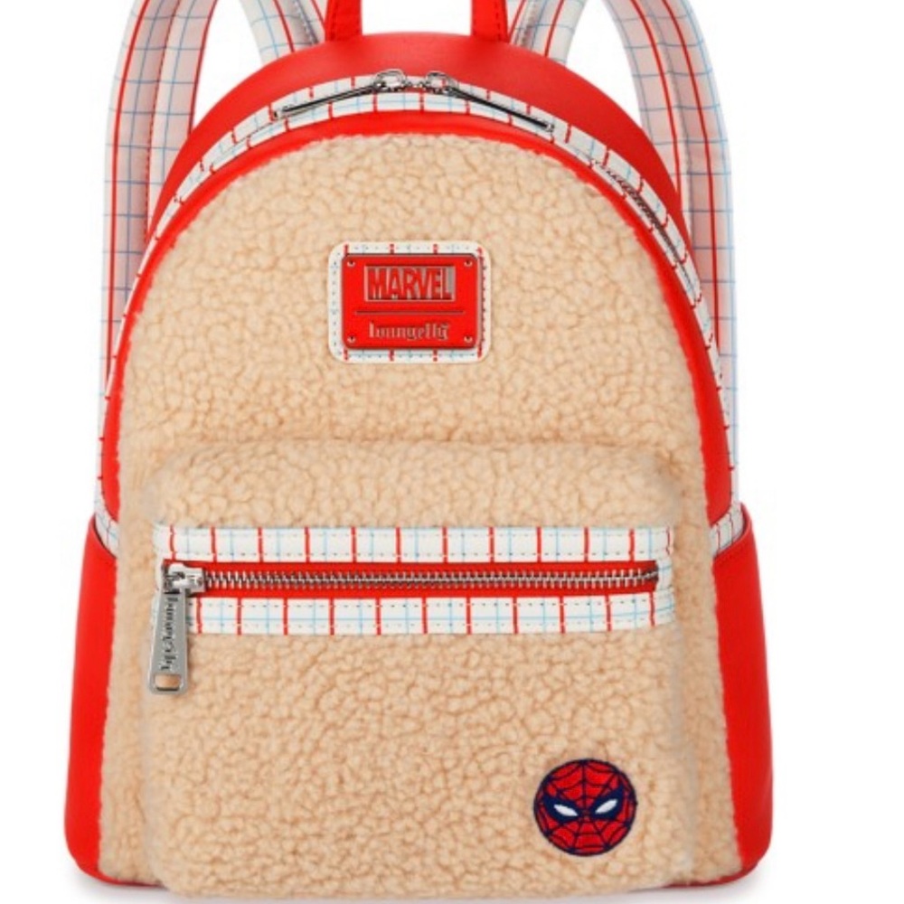 Spiderman faux fur backpack